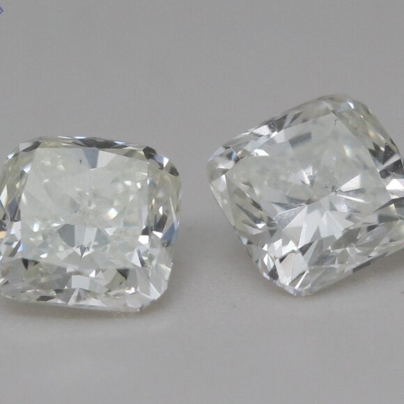 Cushion Diamond Studs 14K Yellow Gold (2.07 Ct H I Si1) C54200057 - Picture 4 of 6